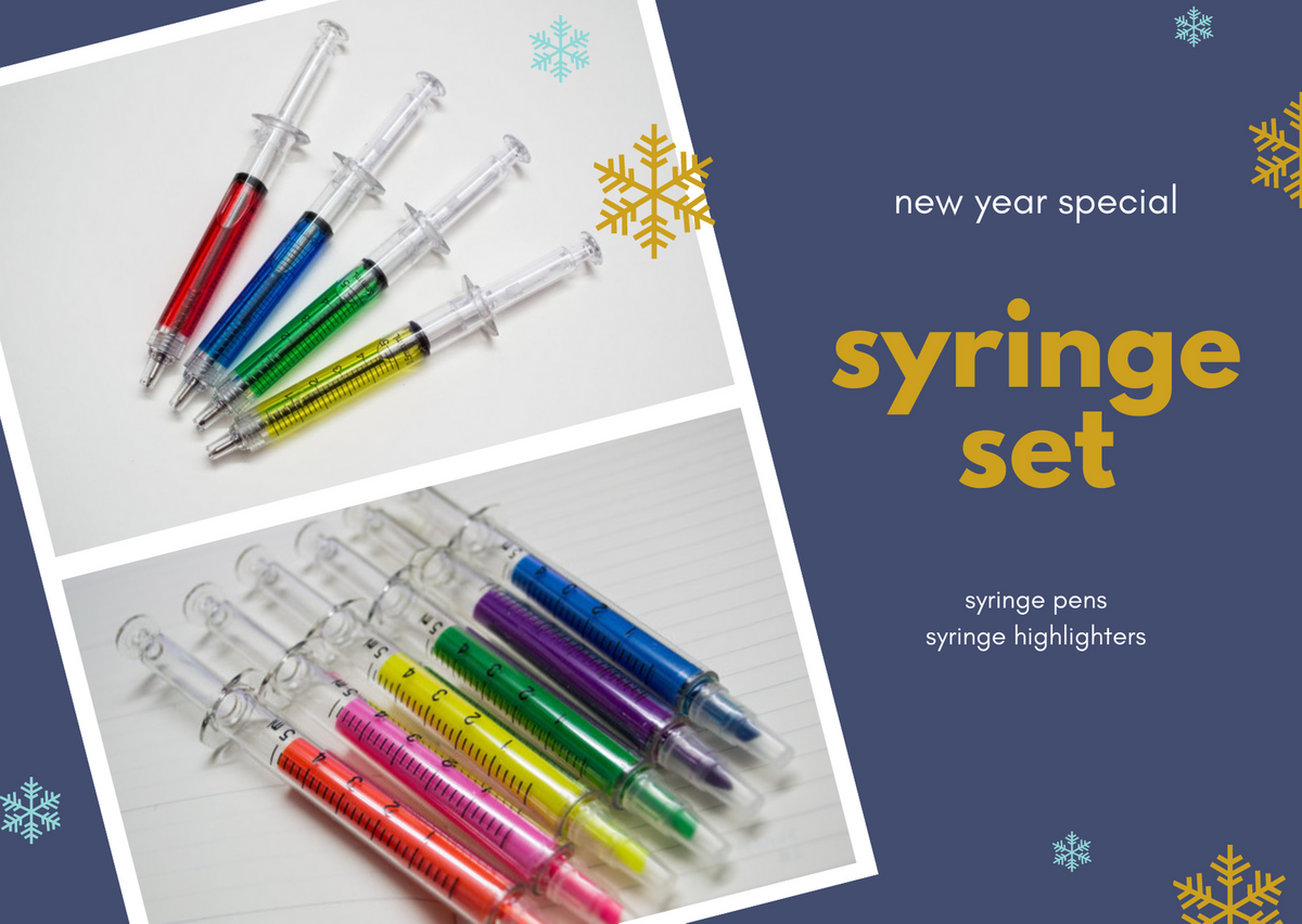 Syringe Highlighter and Pen