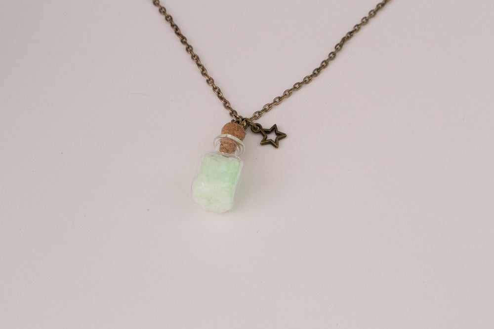 Starry Glow in the Dark Potion Bottle Necklace